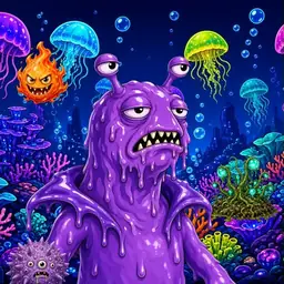 Oozlings #2981, Slug · Glow Reef