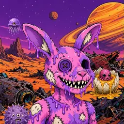Oozlings #2986, Zombie Bunny · Ship Junkyard