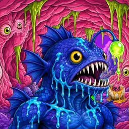 Oozlings #2989, Anglerfish · Flesh Cave