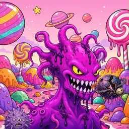 Oozlings #2995, Squid · Candy Planet