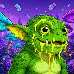 Oozlings #3005, Mutated Toad Goblin · Fungus Forest