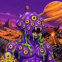 Oozlings #301, Eyeball Cluster · Ship Junkyard