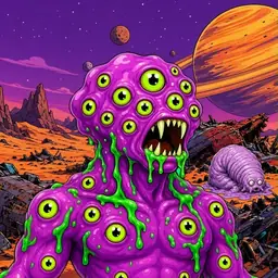 Oozlings #3010, Mutated Eyeball Cluster · Ship Junkyard