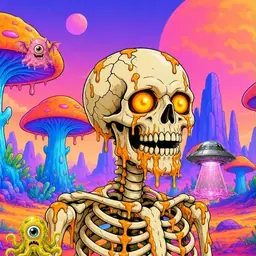 Oozlings #3011, Skull · Mushroom Desert