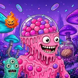 Oozlings #3026, Gumball Brain · Fungus Forest