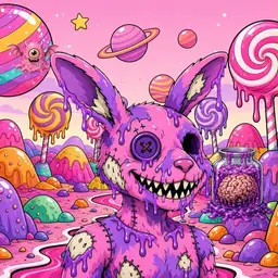 Oozlings #3029, Zombie Bunny · Candy Planet