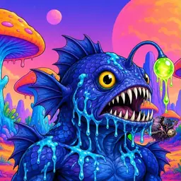 Oozlings #3030, Anglerfish · Mushroom Desert