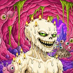 Oozlings #3035, Candle Wax · Flesh Cave