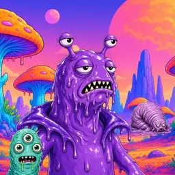 Oozlings #3036, Slug · Mushroom Desert