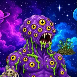 Oozlings #3037, Eyeball Cluster · Void Nebula