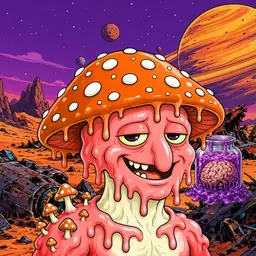 Oozlings #3039, Mutated Mushroom Head · Ship Junkyard