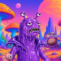 Oozlings #3048, Slug · Mushroom Desert