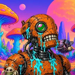 Oozlings #3050, Rusty Robot · Mushroom Desert