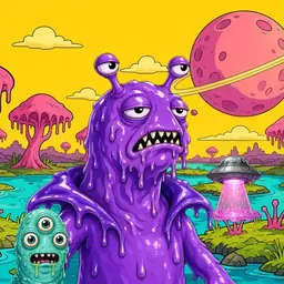 Oozlings #3053, Slug · Turquoise Swamp
