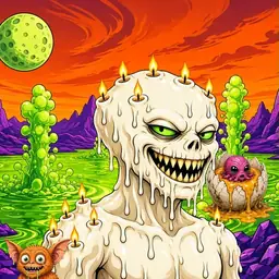Oozlings #3054, Candle Wax · Acid Lake