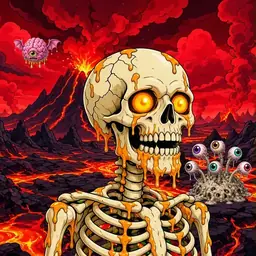 Oozlings #3061, Skull · Lava Fields