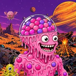 Oozlings #3062, Gumball Brain · Ship Junkyard
