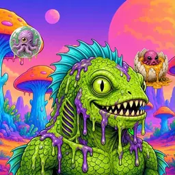 Oozlings #3064, Swamp Fish · Mushroom Desert