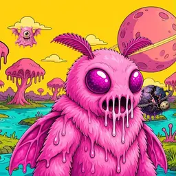 Oozlings #3068, Mutant Moth · Turquoise Swamp