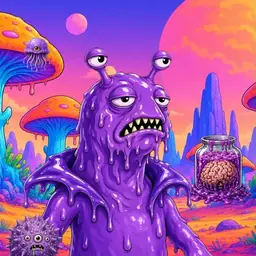 Oozlings #307, Slug · Mushroom Desert