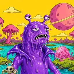 Oozlings #3085, Slug · Turquoise Swamp