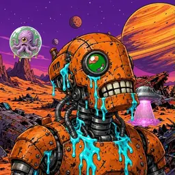 Oozlings #3088, Rusty Robot · Ship Junkyard