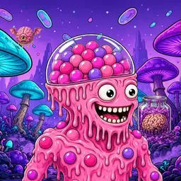 Oozlings #3097, Gumball Brain · Fungus Forest