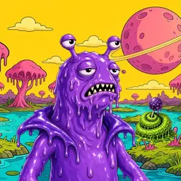 Oozlings #310, Slug · Turquoise Swamp