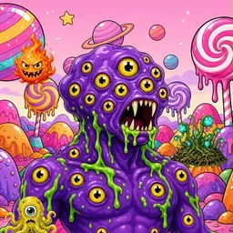 Oozlings #3105, Eyeball Cluster · Candy Planet
