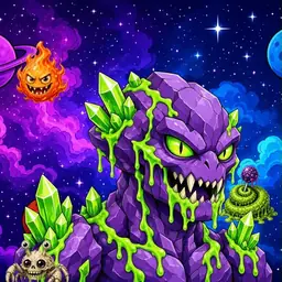 Oozlings #3110, Crystal Rock · Void Nebula