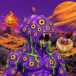 Oozlings #3113, Eyeball Cluster · Ship Junkyard
