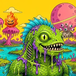 Oozlings #3115, Swamp Fish · Turquoise Swamp