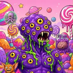 Oozlings #312, Eyeball Cluster · Candy Planet