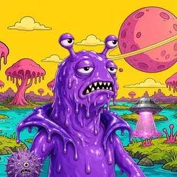 Oozlings #3123, Slug · Turquoise Swamp