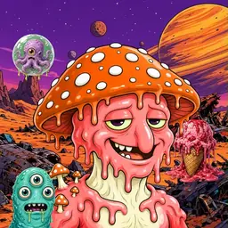 Oozlings #3125, Mutated Mushroom Head · Ship Junkyard