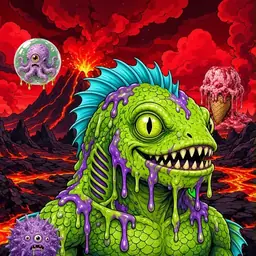 Oozlings #3131, Swamp Fish · Lava Fields