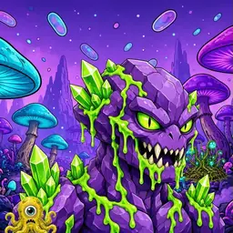 Oozlings #3141, Crystal Rock · Fungus Forest