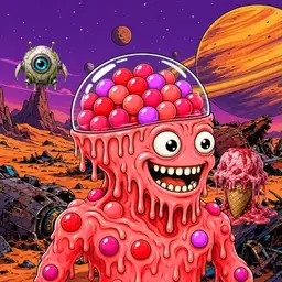 Oozlings #3145, Mutated Gumball Brain · Ship Junkyard