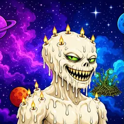 Oozlings #3148, Candle Wax · Void Nebula