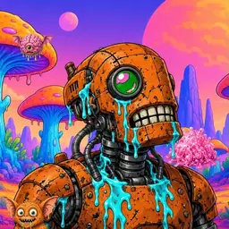 Oozlings #3154, Rusty Robot · Mushroom Desert