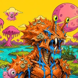 Oozlings #3156, Mutated Crab · Turquoise Swamp