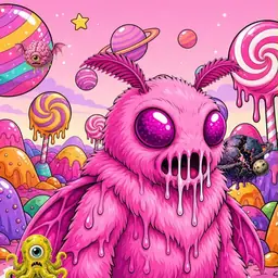 Oozlings #3159, Mutant Moth · Candy Planet