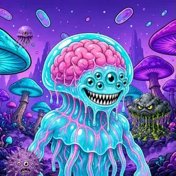 Oozlings #316, Jellyfish Brain · Fungus Forest