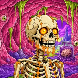 Oozlings #3169, Skull · Flesh Cave