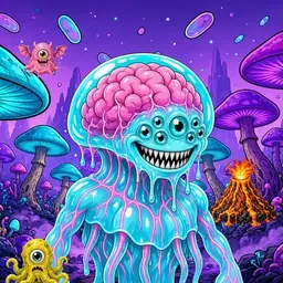 Oozlings #3170, Jellyfish Brain · Fungus Forest