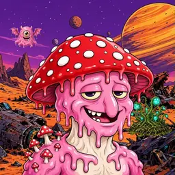 Oozlings #3172, Mushroom Head · Ship Junkyard