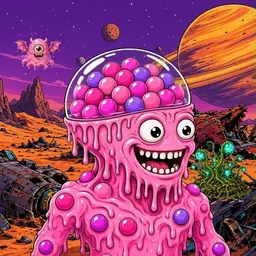 Oozlings #3180, Gumball Brain · Ship Junkyard
