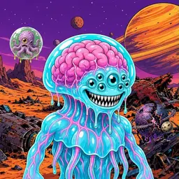 Oozlings #3184, Jellyfish Brain · Ship Junkyard
