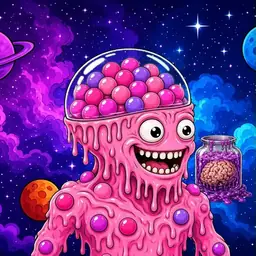 Oozlings #3185, Gumball Brain · Void Nebula