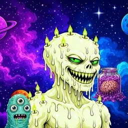 Oozlings #3187, Mutated Candle Wax · Void Nebula